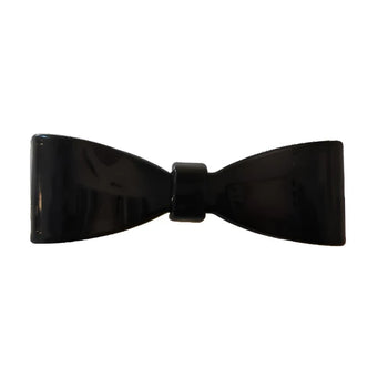 Porsha Bow Alligator Clip Black